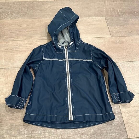 OLD NAVY BOYS 2T HOODED RAIN JACKET ZIP UP - Picture 2 of 6